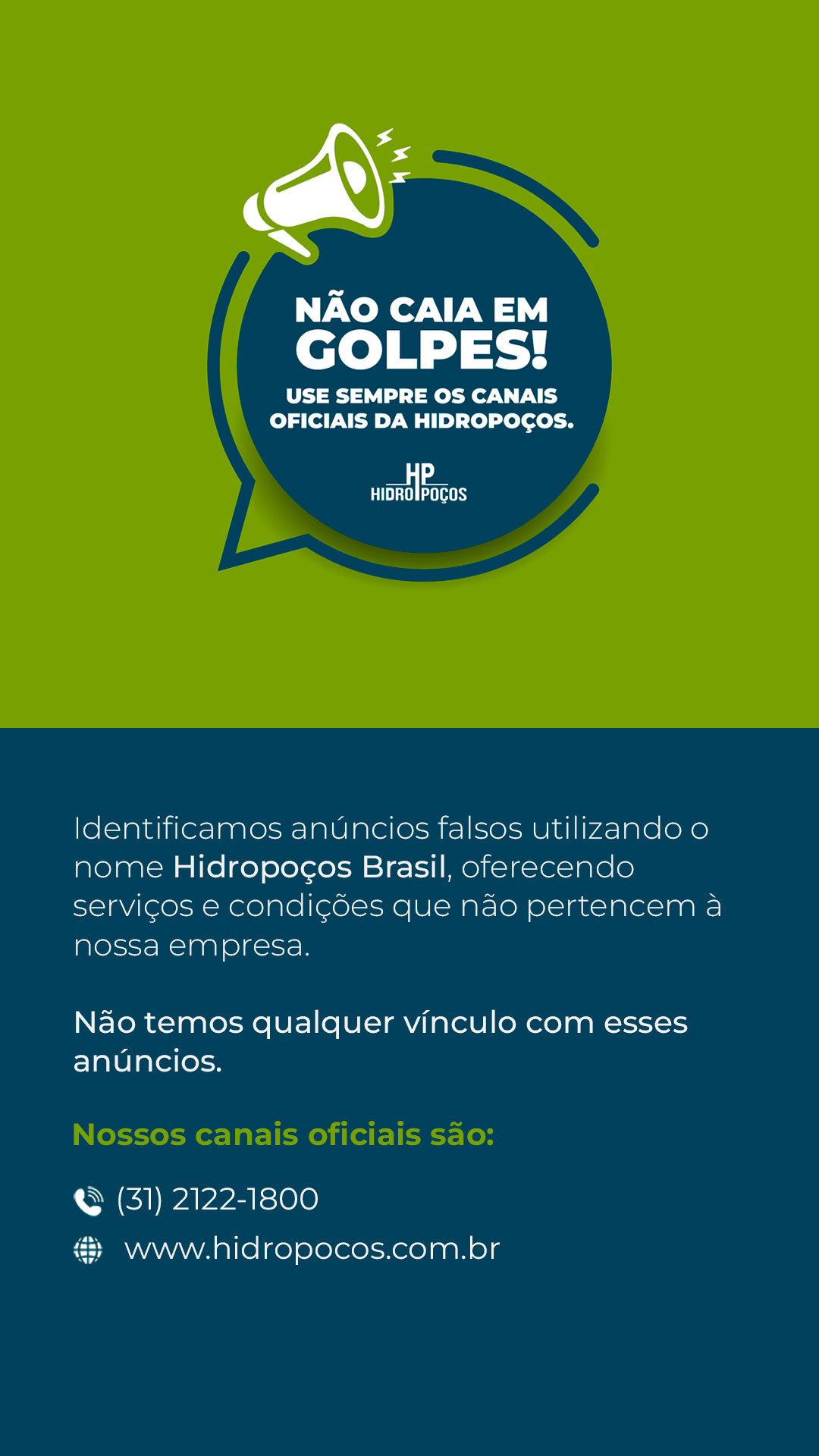 Aviso para Anúncios Falsos